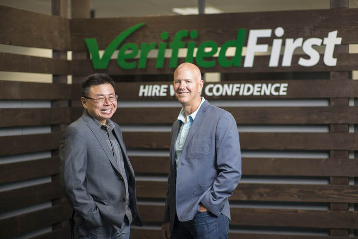 Tommy Cheng, President, and Devon Dickinson, CEO, Verified First