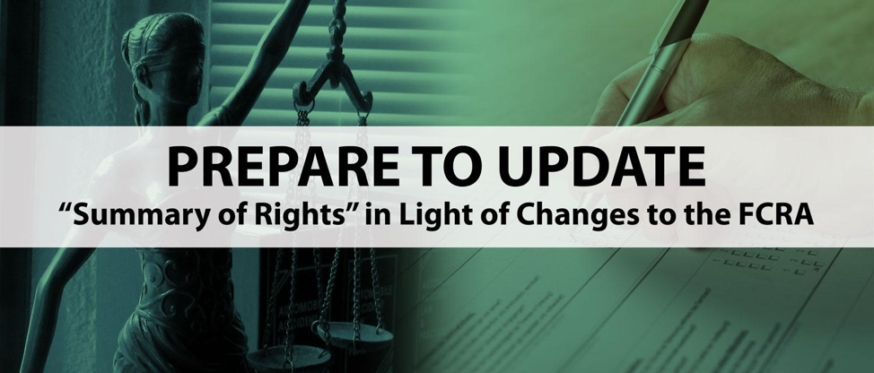 Prepare to update the FCRA 